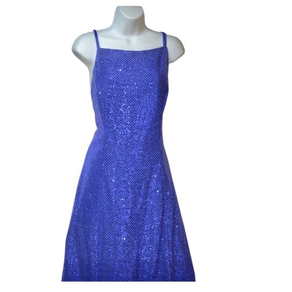 Roberta Gorgous Sparkling Blue Sequin Formal 13/14 - Picture 1 of 6